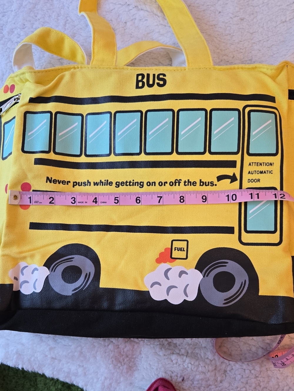 Insulated School Bus Tote or Lunch Bag - Picture 8 of 10